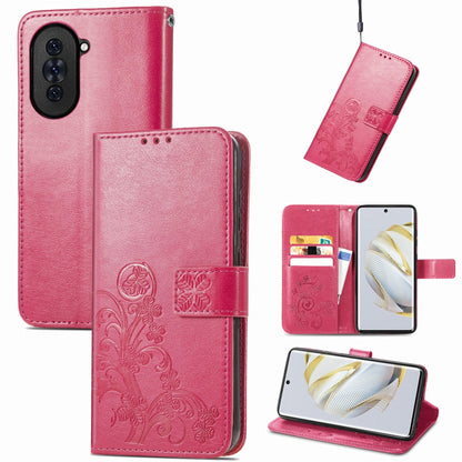 Four-leaf Clasp Embossed Buckle Leather Phone Case, For Huawei Nova 10, For Google Pixel 7, For Nokia X100 5G, For OnePlus 10T, For T-Mobile REVVL 6 5G, For T-Mobile Revvl 6 Pro 5G