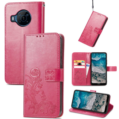 Four-leaf Clasp Embossed Buckle Leather Phone Case, For Huawei Nova 10, For Google Pixel 7, For Nokia X100 5G, For OnePlus 10T, For T-Mobile REVVL 6 5G, For T-Mobile Revvl 6 Pro 5G