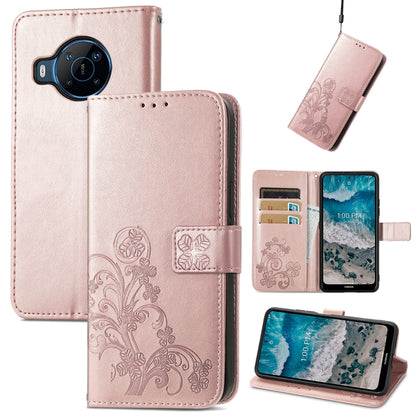 Four-leaf Clasp Embossed Buckle Leather Phone Case, For Huawei Nova 10, For Google Pixel 7, For Nokia X100 5G, For OnePlus 10T, For T-Mobile REVVL 6 5G, For T-Mobile Revvl 6 Pro 5G