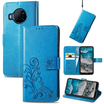 Four-leaf Clasp Embossed Buckle Leather Phone Case, For Huawei Nova 10, For Google Pixel 7, For Nokia X100 5G, For OnePlus 10T, For T-Mobile REVVL 6 5G, For T-Mobile Revvl 6 Pro 5G