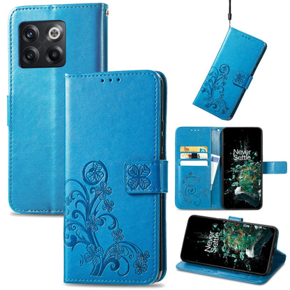 Four-leaf Clasp Embossed Buckle Leather Phone Case, For Huawei Nova 10, For Google Pixel 7, For Nokia X100 5G, For OnePlus 10T, For T-Mobile REVVL 6 5G, For T-Mobile Revvl 6 Pro 5G