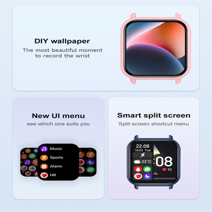 ZW32 1.85 inch Color Screen Smart Watch,Support Heart Rate Monitoring/Blood Pressure Monitoring