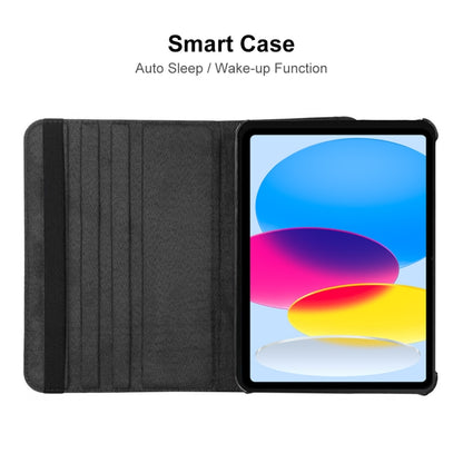 For iPad 10.9 2022 ENKAY Hat-Prince 360 Degree Rotation Litchi Leather Smart Tablet Case