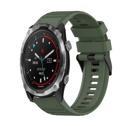 26mm Horizontal Texture Silicone Watch Band with Removal Tool, For Garmin Descent MK 2, For Garmin Descent MK 2i