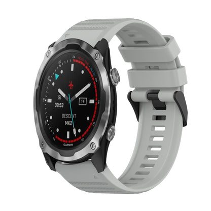 26mm Horizontal Texture Silicone Watch Band with Removal Tool, For Garmin Descent MK 2, For Garmin Descent MK 2i
