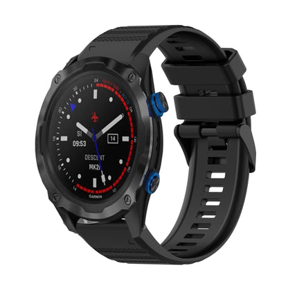 26mm Horizontal Texture Silicone Watch Band with Removal Tool, For Garmin Descent MK 2, For Garmin Descent MK 2i
