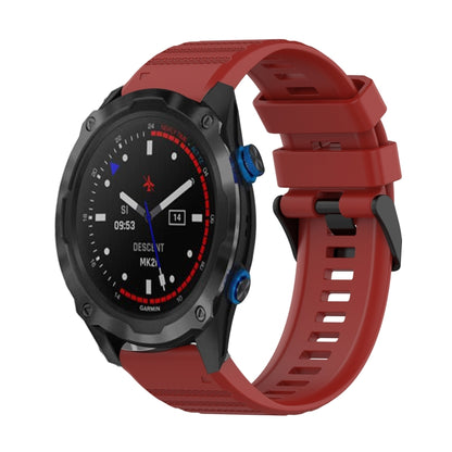 26mm Horizontal Texture Silicone Watch Band with Removal Tool, For Garmin Descent MK 2, For Garmin Descent MK 2i