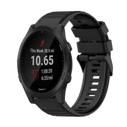 22mm Horizontal Texture Silicone Watch Band with Removal Tool, For Garmin Forerunner 955, For Garmin Forerunner 945, For Garmin Forerunner 935