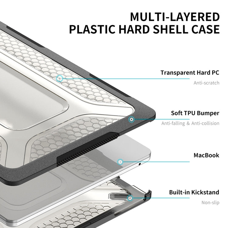 For MacBook Air 13.6 2022/2024 A2681 (M2) / A3113 (M3) ENKAY Hat-Prince 3 in 1 Protective Bracket  Case Cover Hard Shell with TPU Keyboard Film / Anti-dust Plugs, For MacBook Air 13.6 2022/2024 A2681 (M2) / A3113 (M3)                                   ...