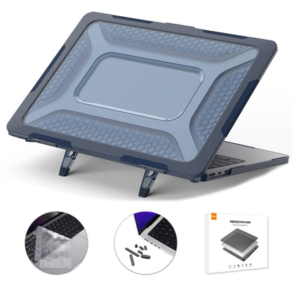 For MacBook Air 13.6 2022/2024 A2681 (M2) / A3113 (M3) ENKAY Hat-Prince 3 in 1 Protective Bracket  Case Cover Hard Shell with TPU Keyboard Film / Anti-dust Plugs, For MacBook Air 13.6 2022/2024 A2681 (M2) / A3113 (M3)                                   ...