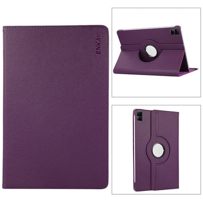 For Xiaomi Redmi Pad 10.61 ENKAY Hat-Prince 360 Degree Rotation Litchi Leather Smart Case, For Xiaomi Redmi Pad 10.61