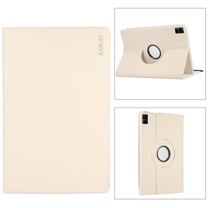 For Xiaomi Redmi Pad 10.61 ENKAY Hat-Prince 360 Degree Rotation Litchi Leather Smart Case, For Xiaomi Redmi Pad 10.61