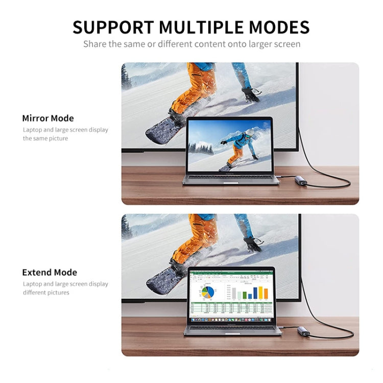 JUNSUNMAY 6 in 1 Type-C to 4K HDMI Docking Station Adapter USB-C Hub SD/TF Card Reader, JSM-HUB004