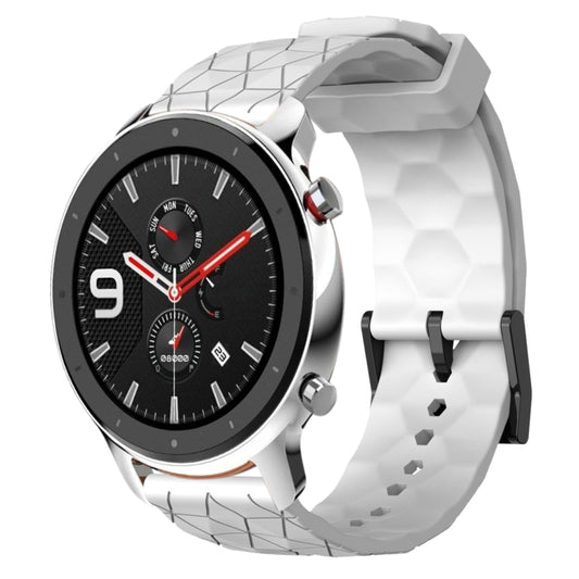 22mm Football Pattern Solid Color Silicone Watch Band, For Amazfit GTR 4, For Amazfit GTR 3, For Amazfit GTR 3 Pro, For Amazfit GTR 2e, For Amazfit GTR 2, For Amazfit 3