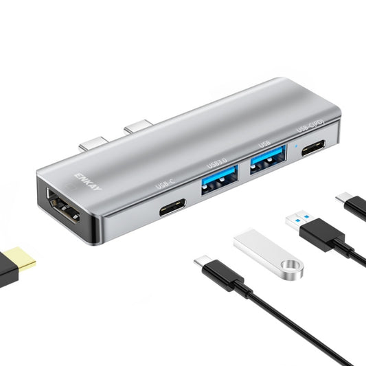 Adaptateur de station d'accueil ENKAY Hat-Prince 5 en 2 Hub Type-C vers HDMI 4K / USB 3.0 pour MacBook