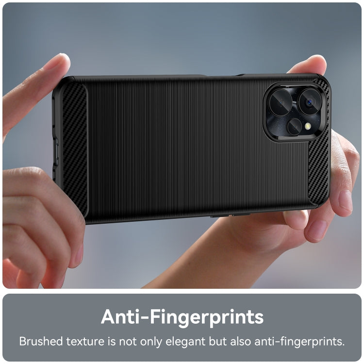 For Realme 10 5G Brushed Texture Carbon Fiber TPU Phone Case, For Realme 10 5G