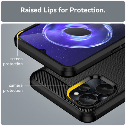 For Realme 10 5G Brushed Texture Carbon Fiber TPU Phone Case, For Realme 10 5G