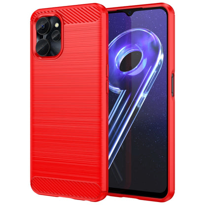 For Realme 10 5G Brushed Texture Carbon Fiber TPU Phone Case, For Realme 10 5G