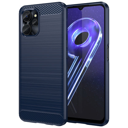 For Realme 10 5G Brushed Texture Carbon Fiber TPU Phone Case, For Realme 10 5G