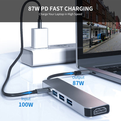ENKAY Hat-Prince 5 in 1 Type-C Hub 4K HDMI Converter Docking Station USB 3.0 Adapter, USB3.0+HDMI