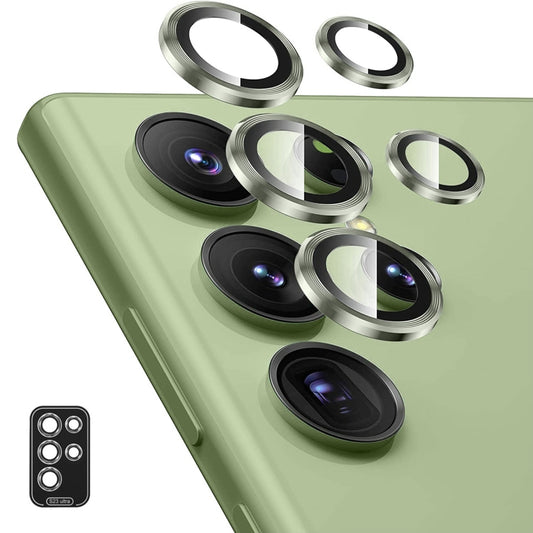Film de protection d'objectif arrière en verre trempé en alliage d'aluminium ENKAY pour Samsung Galaxy S23 Ultra 5G, Pour Samsung Galaxy S23 Ultra 5G, Pour Samsung Galaxy S23 Ultra 5G(Rouge), Pour Samsung Galaxy S23 Ultra 5G(Vert)