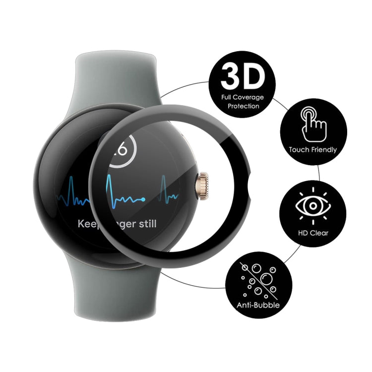 For Google Pixel Watch ENKAY 3D Full Coverage Soft PC Edge + PMMA HD Screen Protector Film, 1pcs, 2pcs, 5pcs, 10pcs
