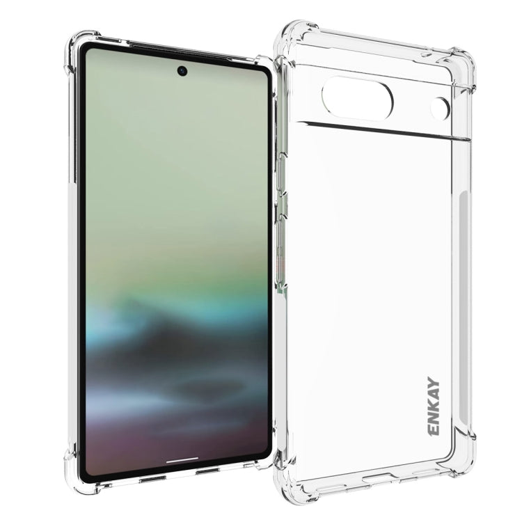 For Google Pixel 7A ENKAY Hat-Prince Clear TPU Shockproof Phone Case, For Google Pixel 7A