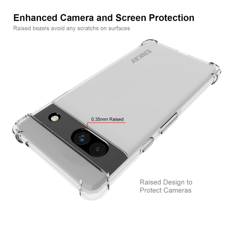 For Google Pixel 7A ENKAY Hat-Prince Clear TPU Shockproof Phone Case, For Google Pixel 7A