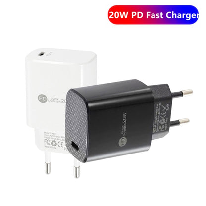 PD11 Mini Single Port PD3.0 USB-C / Type-C 20W Fast Charger for iPhone / iPad Series, EU Plug, EU Plug