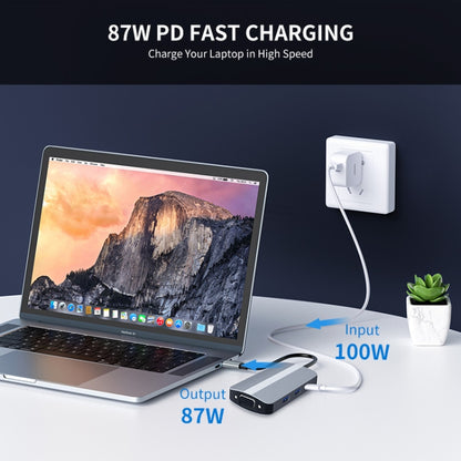 JUNSUNMAY 7 in 1 Type-C to 4K HDMI + VGA + 3.5mm Audio Docking Station Adapter PD Quick Charge Hub, JSM-HUB016
