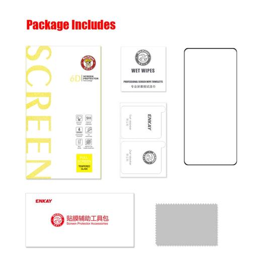 For Xiaomi Redmi K60E ENKAY Hat-Prince 6D Full Glue Tempered Glass Full Film, For Xiaomi Redmi K60E(1pc), For Xiaomi Redmi K60E(2pcs), For Xiaomi Redmi K60E(5pcs)