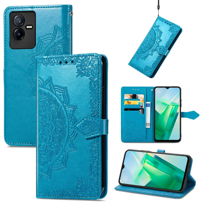 Mandala Flower Embossed Leather Phone Case, For Xiaomi Poco X3 Pro, For Xiaomi Poco X4 GT, For Xiaomi Redmi Note 10S, For Asus Zenfone 9, For vivo T2X 5G, For vivo V23 5G, For vivo X80 Lite, For vivo X80 Pro