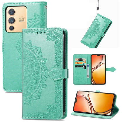 Mandala Flower Embossed Leather Phone Case, For Xiaomi Poco X3 Pro, For Xiaomi Poco X4 GT, For Xiaomi Redmi Note 10S, For Asus Zenfone 9, For vivo T2X 5G, For vivo V23 5G, For vivo X80 Lite, For vivo X80 Pro