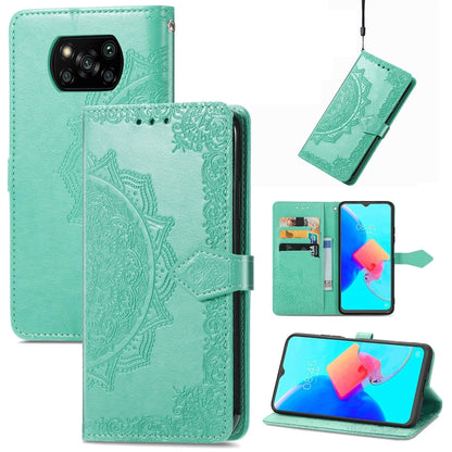 Mandala Flower Embossed Leather Phone Case, For Xiaomi Poco X3 Pro, For Xiaomi Poco X4 GT, For Xiaomi Redmi Note 10S, For Asus Zenfone 9, For vivo T2X 5G, For vivo V23 5G, For vivo X80 Lite, For vivo X80 Pro