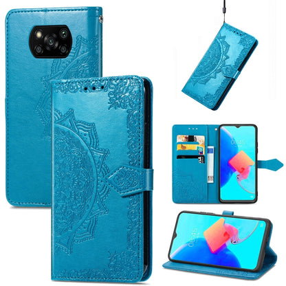 Mandala Flower Embossed Leather Phone Case, For Xiaomi Poco X3 Pro, For Xiaomi Poco X4 GT, For Xiaomi Redmi Note 10S, For Asus Zenfone 9, For vivo T2X 5G, For vivo V23 5G, For vivo X80 Lite, For vivo X80 Pro