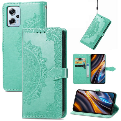 Mandala Flower Embossed Leather Phone Case, For Xiaomi Poco X4 GT, For Xiaomi Redmi Note 10S, For Asus Zenfone 9, For vivo T2X 5G, For vivo V23 5G, For vivo X80 Lite, For vivo X80 Pro