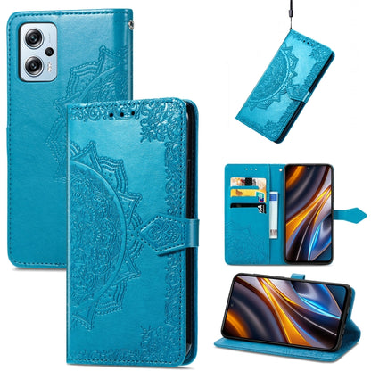 Mandala Flower Embossed Leather Phone Case, For Xiaomi Poco X3 Pro, For Xiaomi Poco X4 GT, For Xiaomi Redmi Note 10S, For Asus Zenfone 9, For vivo T2X 5G, For vivo V23 5G, For vivo X80 Lite, For vivo X80 Pro