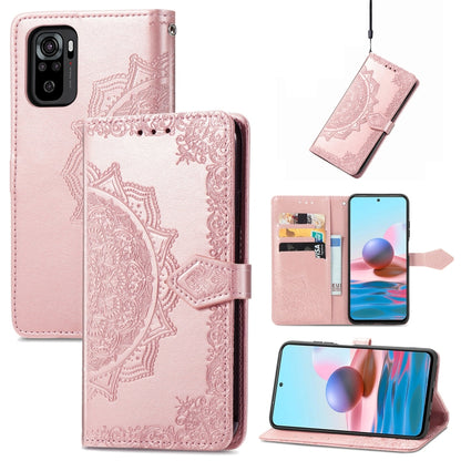 Mandala Flower Embossed Leather Phone Case, For Xiaomi Poco X3 Pro, For Xiaomi Poco X4 GT, For Xiaomi Redmi Note 10S, For Asus Zenfone 9, For vivo T2X 5G, For vivo V23 5G, For vivo X80 Lite, For vivo X80 Pro