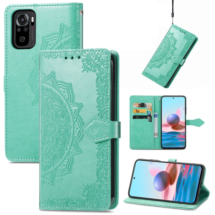 Mandala Flower Embossed Leather Phone Case, For Xiaomi Poco X3 Pro, For Xiaomi Poco X4 GT, For Xiaomi Redmi Note 10S, For Asus Zenfone 9, For vivo T2X 5G, For vivo V23 5G, For vivo X80 Lite, For vivo X80 Pro