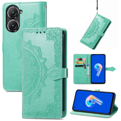 Mandala Flower Embossed Leather Phone Case, For Xiaomi Poco X3 Pro, For Xiaomi Poco X4 GT, For Xiaomi Redmi Note 10S, For Asus Zenfone 9, For vivo T2X 5G, For vivo V23 5G, For vivo X80 Lite, For vivo X80 Pro
