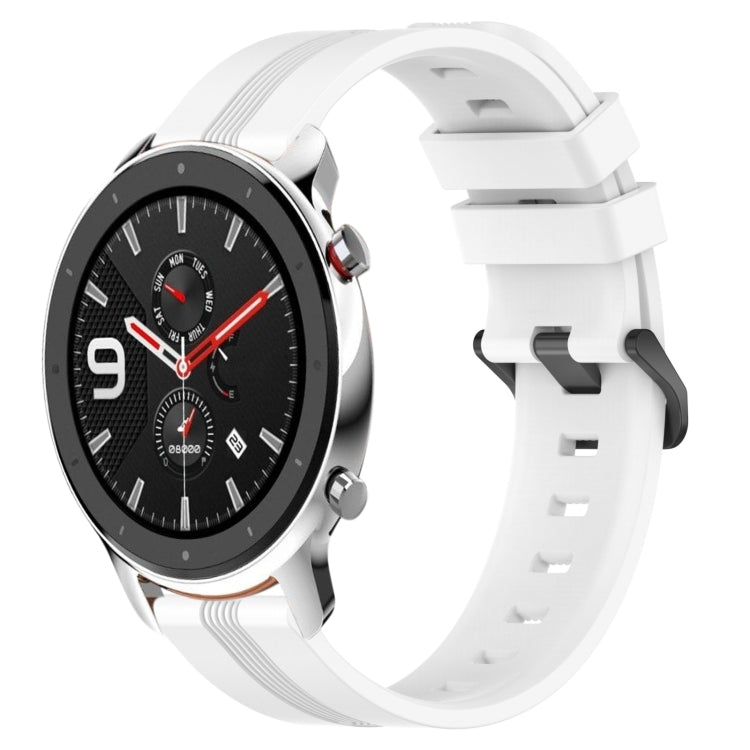 22mm Concave Striped Slicone Watch Band, For Amazfit GTR 4, For Amazfit GTR 3, For Amazfit GTR 3 Pro, For Amazfit GTR 2e, For Amazfit GTR 2, For Amazfit 3, For Amazfit GTR 47mm