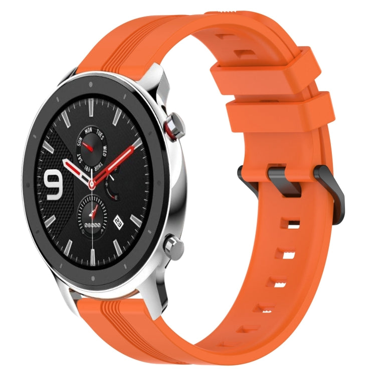 22mm Concave Striped Slicone Watch Band, For Amazfit GTR 4, For Amazfit GTR 3, For Amazfit GTR 3 Pro, For Amazfit GTR 2e, For Amazfit GTR 2, For Amazfit 3, For Amazfit GTR 47mm