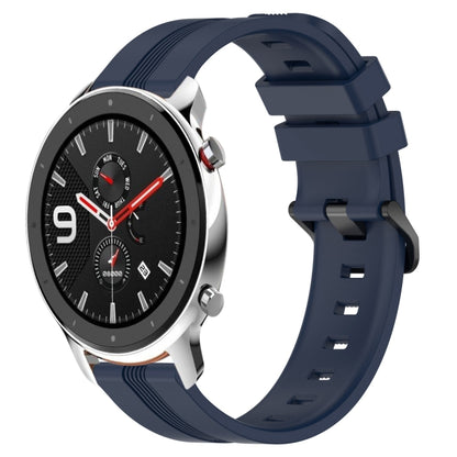 22mm Concave Striped Slicone Watch Band, For Amazfit GTR 4, For Amazfit GTR 3, For Amazfit GTR 3 Pro, For Amazfit GTR 2e, For Amazfit GTR 2, For Amazfit 3, For Amazfit GTR 47mm