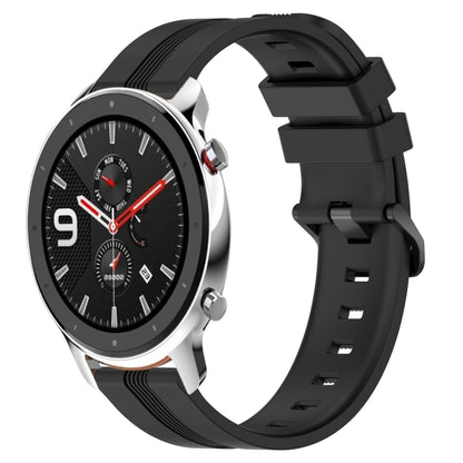 22mm Concave Striped Slicone Watch Band, For Amazfit GTR 4, For Amazfit GTR 3, For Amazfit GTR 3 Pro, For Amazfit GTR 2e, For Amazfit GTR 2, For Amazfit 3, For Amazfit GTR 47mm