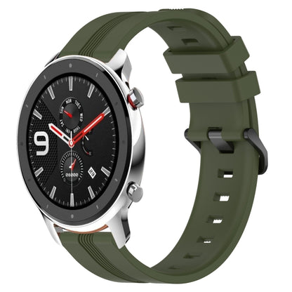 22mm Concave Striped Slicone Watch Band, For Amazfit GTR 4, For Amazfit GTR 3, For Amazfit GTR 3 Pro, For Amazfit GTR 2e, For Amazfit GTR 2, For Amazfit 3, For Amazfit GTR 47mm