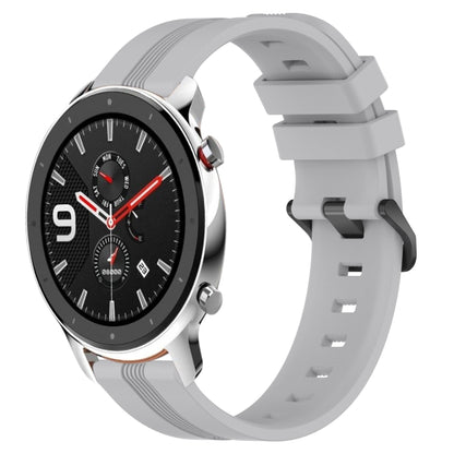 22mm Concave Striped Slicone Watch Band, For Amazfit GTR 4, For Amazfit GTR 3, For Amazfit GTR 3 Pro, For Amazfit GTR 2e, For Amazfit GTR 2, For Amazfit 3, For Amazfit GTR 47mm