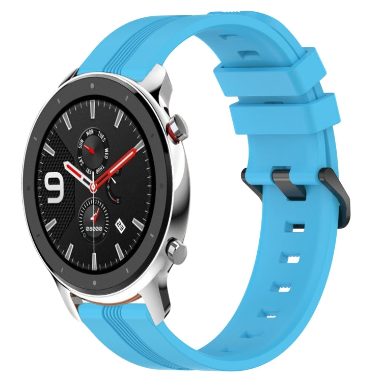 22mm Concave Striped Slicone Watch Band, For Amazfit GTR 4, For Amazfit GTR 3, For Amazfit GTR 3 Pro, For Amazfit GTR 2e, For Amazfit GTR 2, For Amazfit 3, For Amazfit GTR 47mm