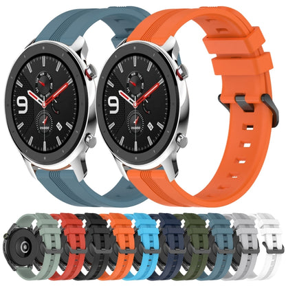 22mm Concave Striped Slicone Watch Band, For Amazfit GTR 4, For Amazfit GTR 3, For Amazfit GTR 3 Pro, For Amazfit GTR 2e, For Amazfit GTR 2, For Amazfit 3, For Amazfit GTR 47mm