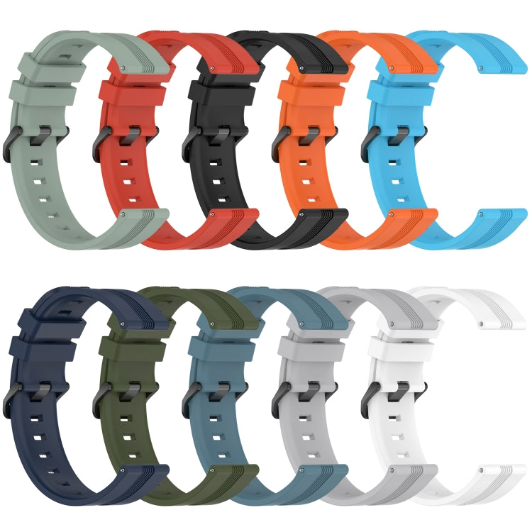 22mm Concave Striped Slicone Watch Band, For Amazfit GTR 4, For Amazfit GTR 3, For Amazfit GTR 3 Pro, For Amazfit GTR 2e, For Amazfit GTR 2, For Amazfit 3, For Amazfit GTR 47mm