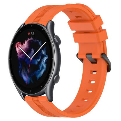 22mm Concave Striped Slicone Watch Band, For Amazfit GTR 4, For Amazfit GTR 3, For Amazfit GTR 3 Pro, For Amazfit GTR 2e, For Amazfit GTR 2, For Amazfit 3, For Amazfit GTR 47mm